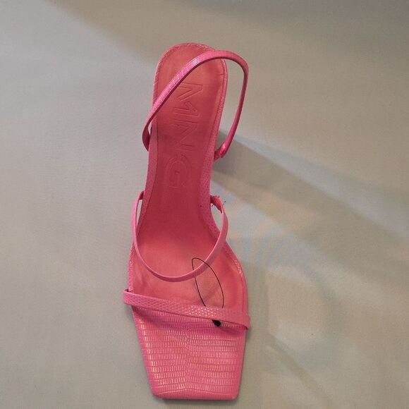 BRAND NEW MANGO BLOCK HEEL  SQUARE TOE WOMENS SANDALS - Picture 15 of 16
